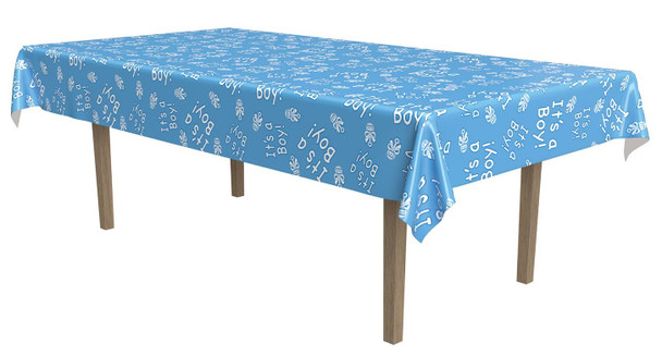 Blue It's A Boy Table Cover Party Decor