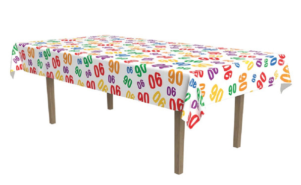 90th Theme Plastic Table Cover