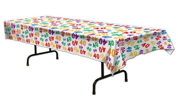 40th Theme Plastic Table Cover