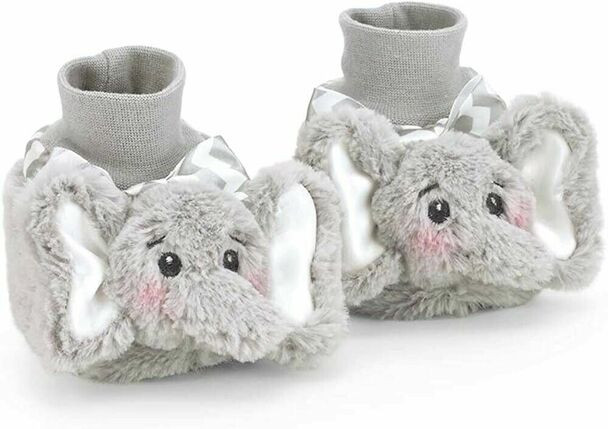 The Bearington Baby Collection Lil' Spout Elephant Booties Slippers 6-12 Months