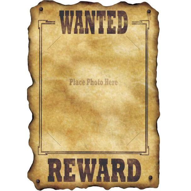 Wanted Person Western Theme Reward Poster