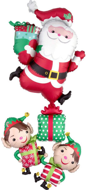 Huge Santa Claus Elves Gift Balloon