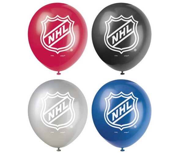 8pk Of NHL Latex Balloons