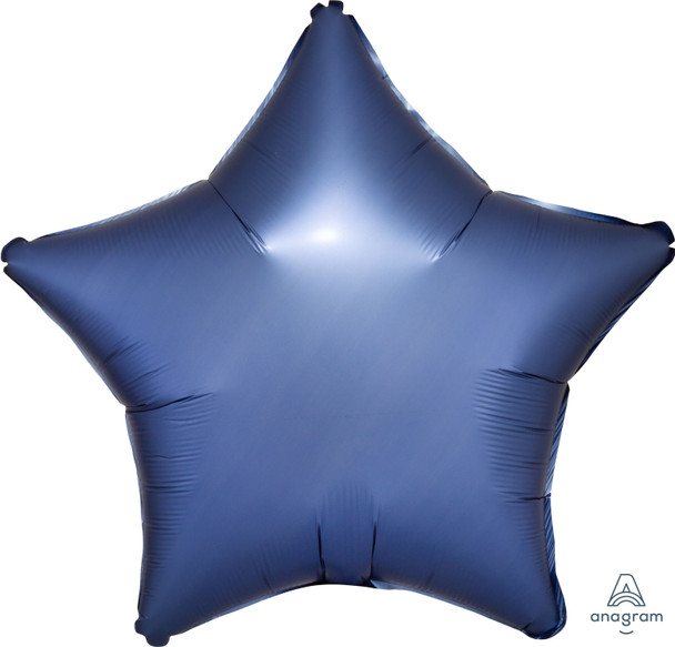 Anagram 19" Azure Star Satin Luxe Shimmering Matte Decorative Foil Balloon Party Decor