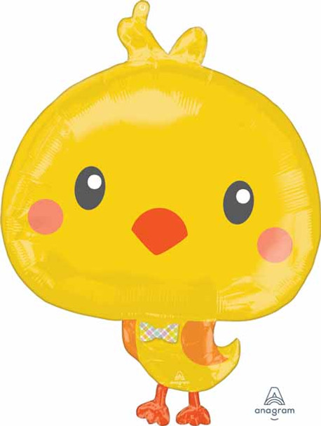 Cute Easter Spring Yellow Chick Supershape Balloon