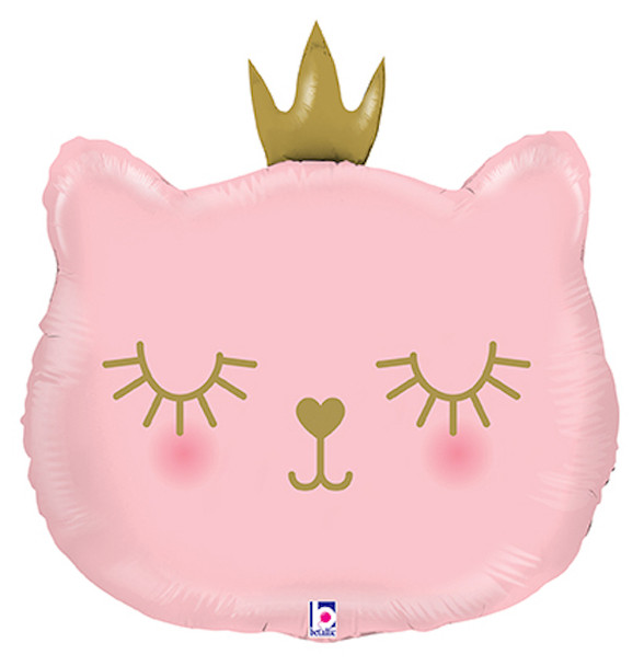 Pink Cat Princess Foil Shape Balloon Birthday Party Decor