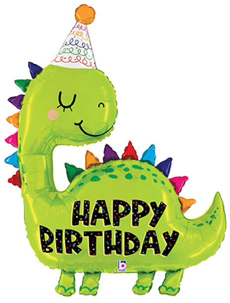 52" Dino Birthday Dinosaur Supershape Foil Balloon