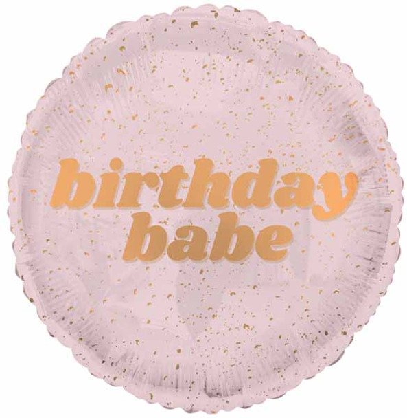 Birthday Babe Rose Gold Round Foil Balloon