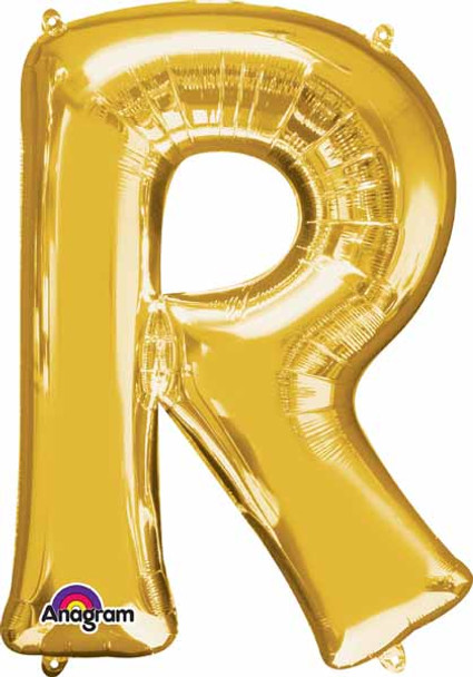 Super Big Gold R Letter Balloon