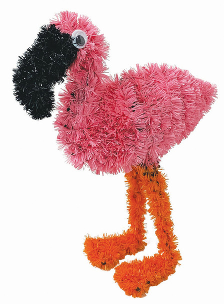 Tinsel Flamingo Hanging Ornament