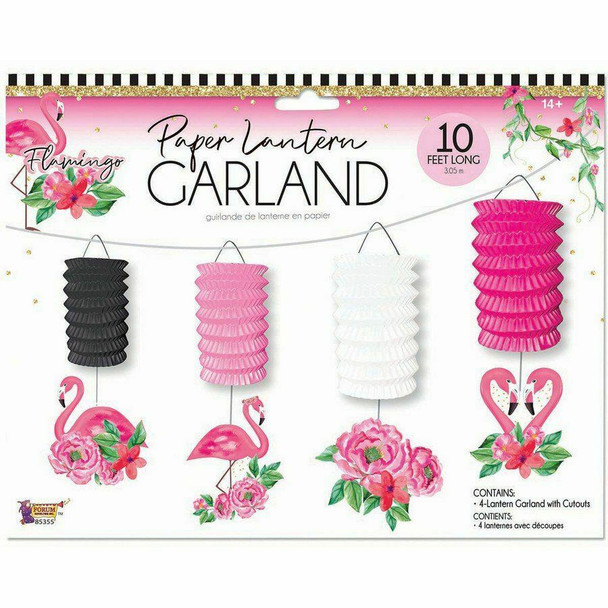 Pink Flamingo Lantern Garland Decoration