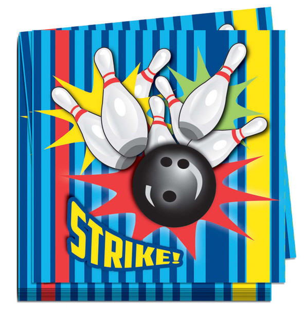 Strike! Bowling Party Theme Dinner Napkins