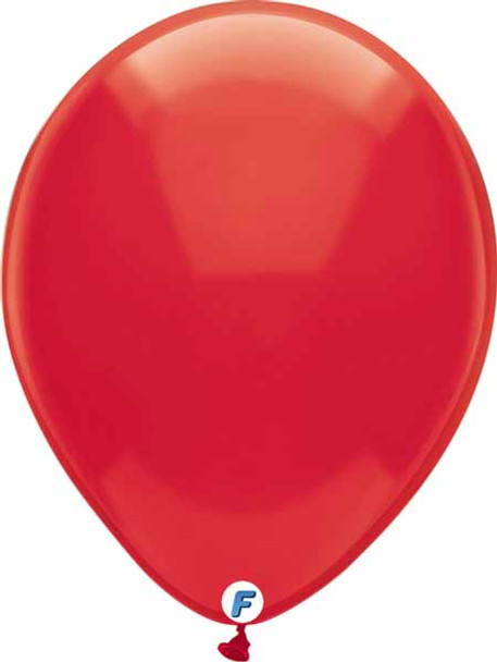 pack of crystal red 12" latex balloons