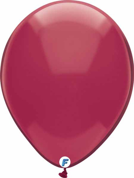 50pk of crystal burgundy 12" latex balloons