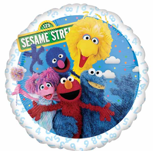 Anagram 17" Sesame Street Round Foil Birthday Balloon