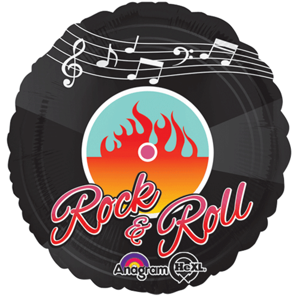 Qualatex 18" Rock n'Roll Round Foil Balloon