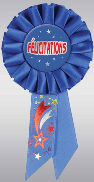 Congratulations In French Award Ribbon