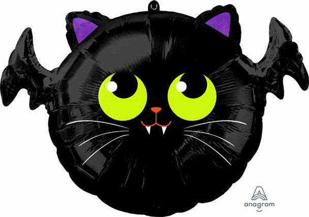 20" Bat Cat Halloween Foil Shape Balloon