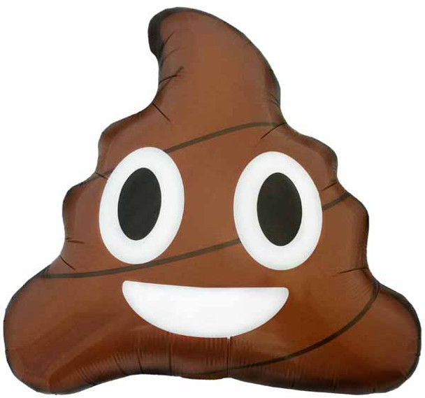 Poop Emoji Helium Foil Balloon