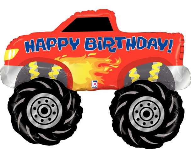 monster truck jumbo foil balloon