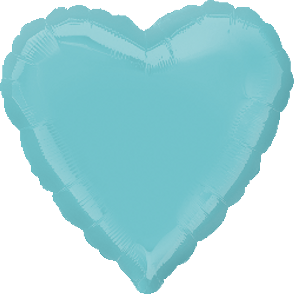 Robin's Egg Blue Heart Shape Foil Balloon 18"