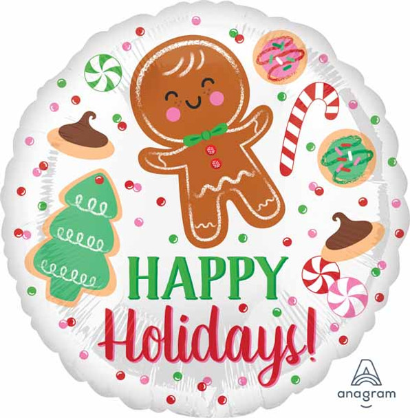 Cute Holiday Cookies Happy Holidays Foil Balloon