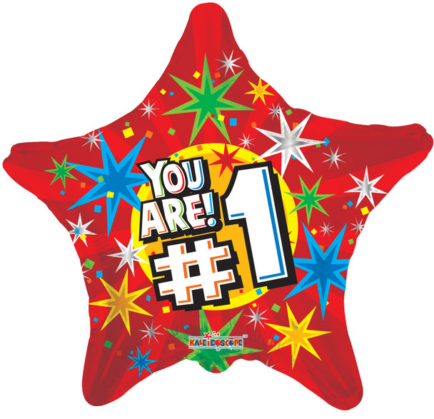 Star shape You are #1 foil balloon