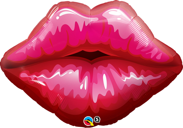 Giant Kissy Pair of Lips Foil Balloon