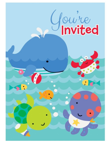 Under The Sea Pals Invitations 8ct