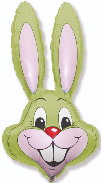 Huge Pastel Lime Green  Rabbit Head Foil Balloon