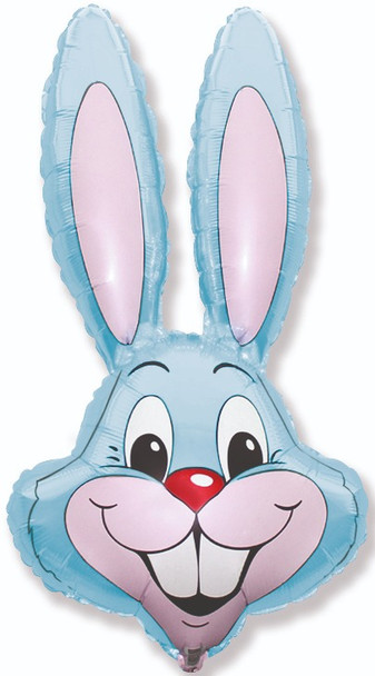 Huge Pastel Blue Rabbit Head Foil Balloon