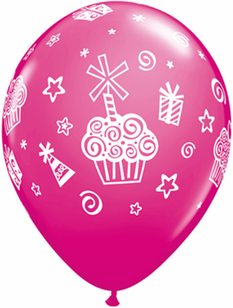 Cupcakes & Presents Assorted Colours Latex Balloons