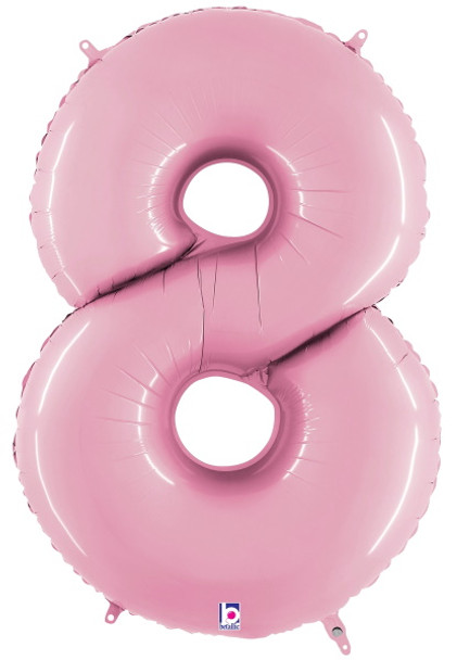 Huge Number 8 Pastel Pink Balloon