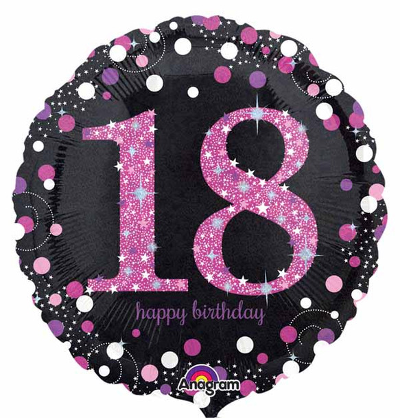 Anagram 18" Celebration 18th Happy Birthday Holographic Foil Balloon Party Decor