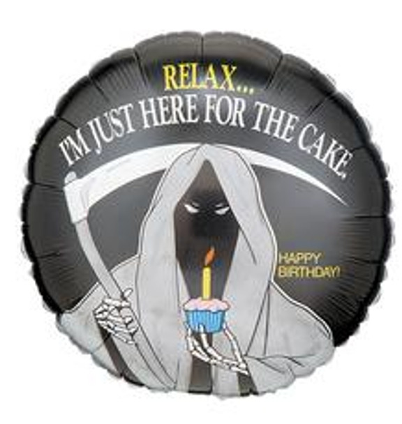 Grim Reaper Happy Birthday Foil Balloon
