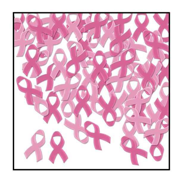 pink ribbon confetti