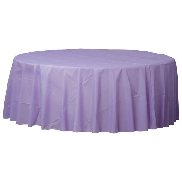 Round Plastic Tablecover Lavender