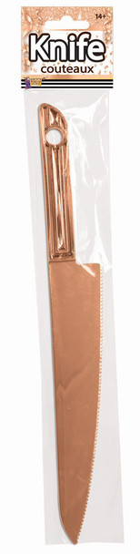 Rose Gold Cake Knife Plastic