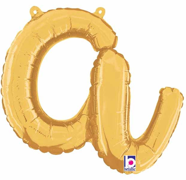 14" Air-Filled Letter a Shape Foil Balloon Gold