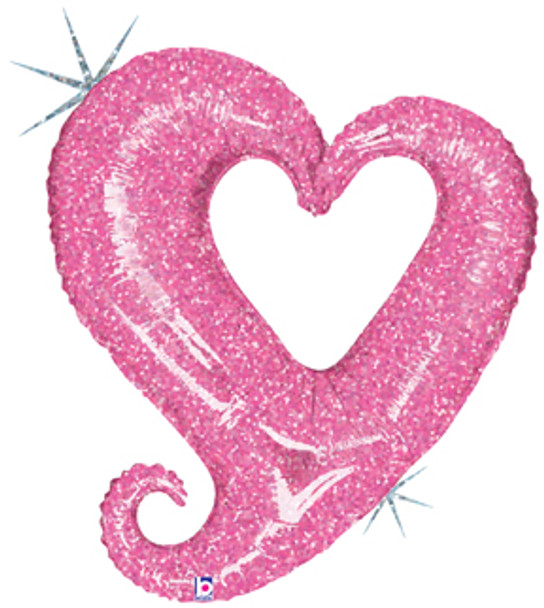 Pink Chain Of Hearts Foil Balloon