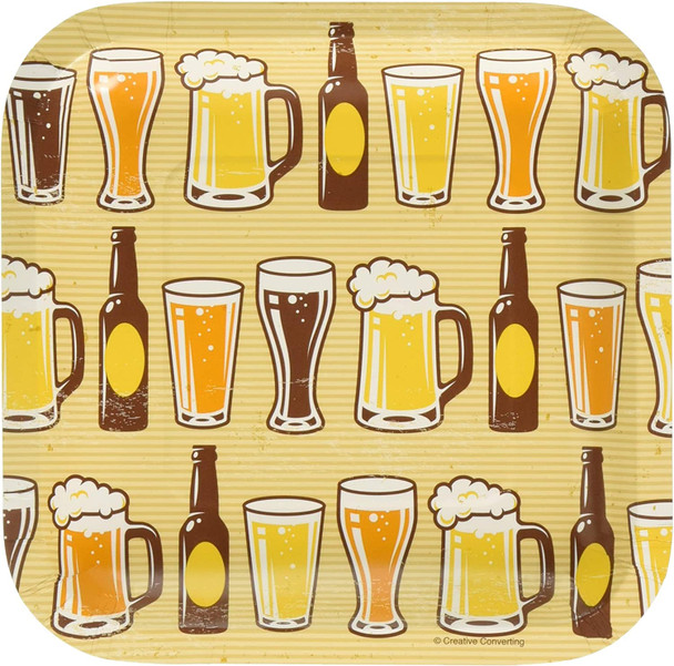 Cheers & Beers Square Dessert Plates