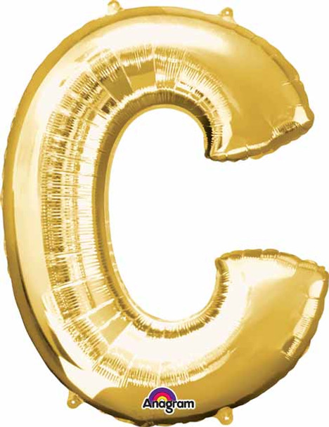 Super Big Gold C Letter Balloon