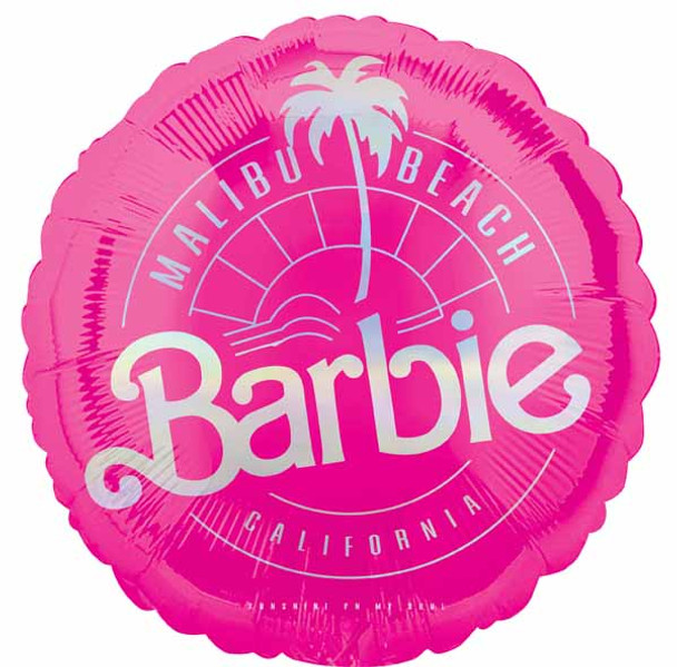 Barbie Malibu Beach California Pink Foil Balloon