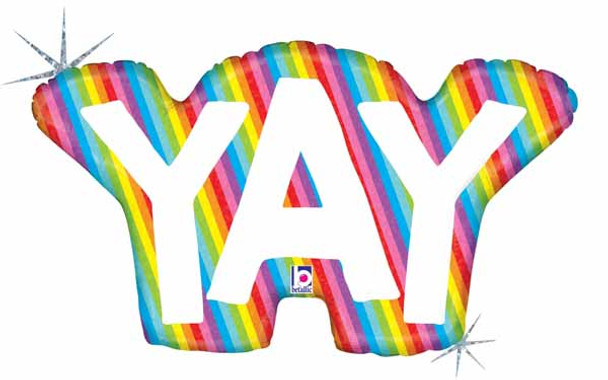 YAY Holographic Jumbo Foil Balloon