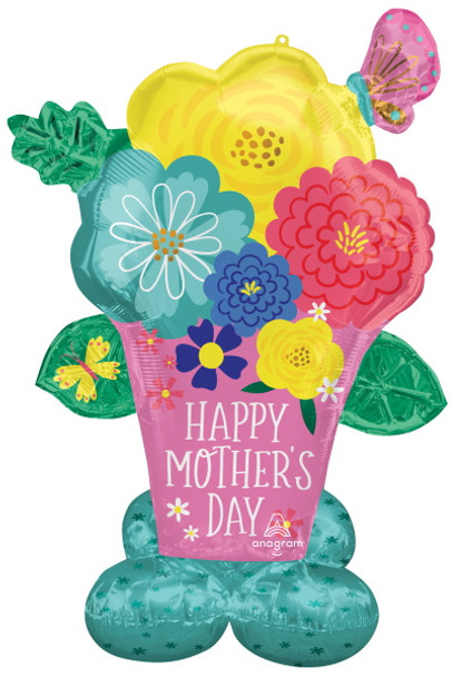 Airloonz 53" Happy Mother's Day Flower Pot Balloon Decoration