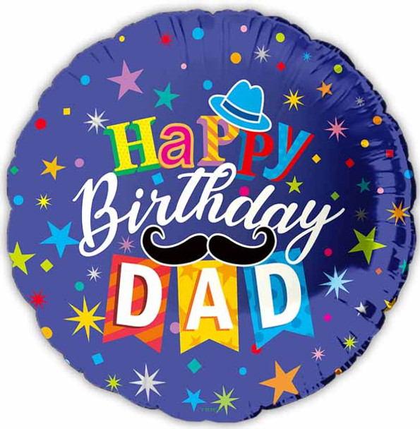 Happy Birthday Dad 18" Foil Balloon