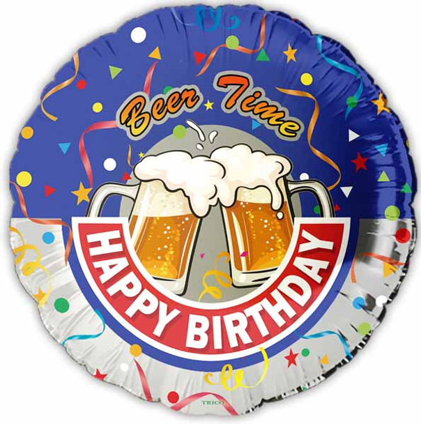 Beer Time Birthday Balloon