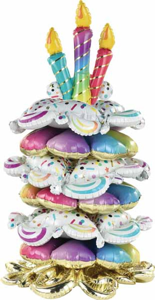 Birthday Cake Stackers Foil Balloons