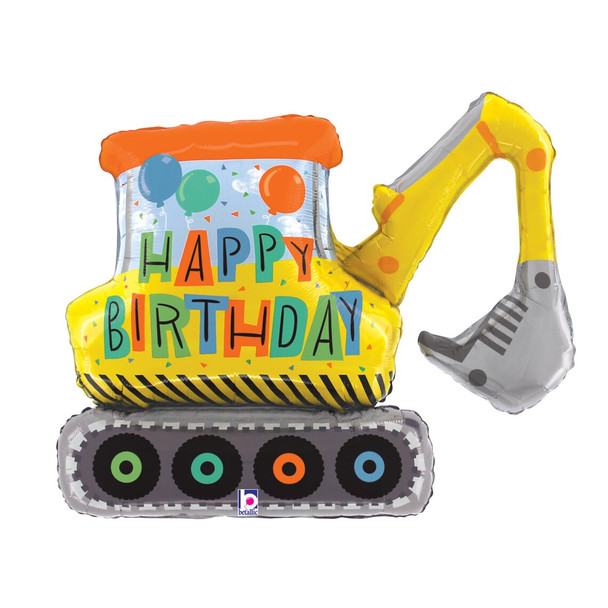 Huge excavator Digger Truck Balloon for Birthday Parties