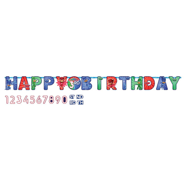 PJ Masks Birthday Party Custom Age Banner